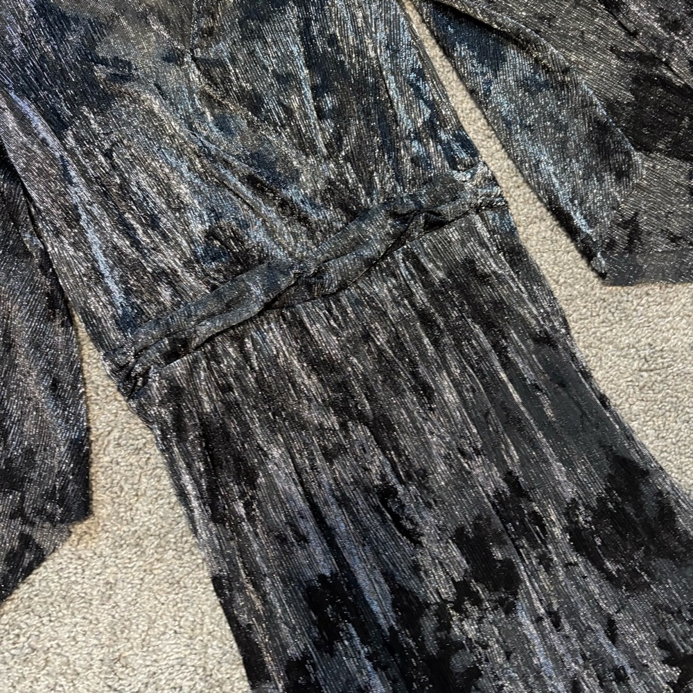 Bash Ba&Sh Vianca Wrap Effect Metallic Maxi Gown … - image 5